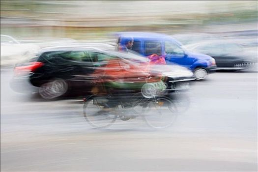 骑车,正面,汽车,柏林,德国