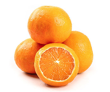白底上放着一堆果冻橙
