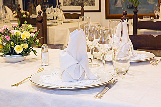 餐具摆放,桌面布置,餐馆,老,橄榄,饿,托斯卡纳,意大利,欧洲