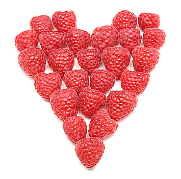 树莓,形状,心形,情人节