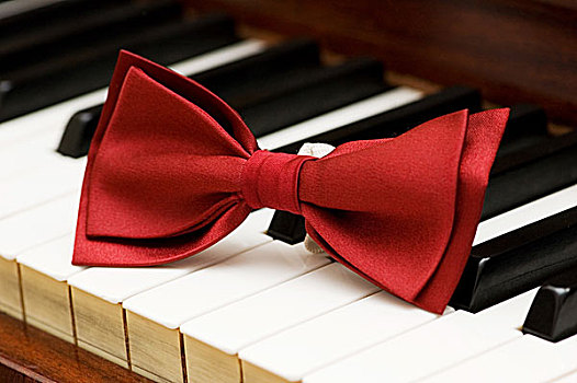 红色,领结,钢琴,按键