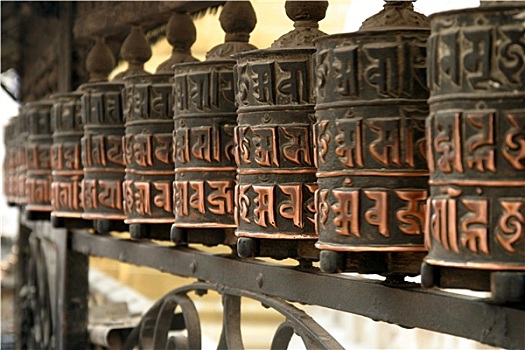 轮子,斯瓦扬布纳特佛塔,加德满都,尼泊尔