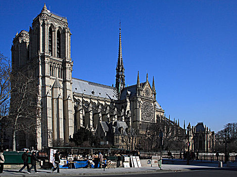 巴黎圣母院,大教堂,巴黎,法国,欧洲