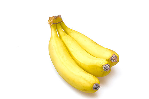 白色背景,香蕉
