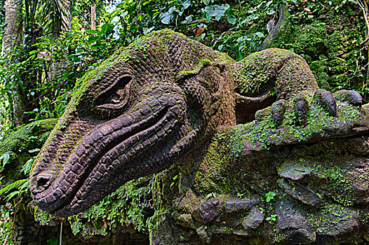 石刻,科摩多巨蜥,乌布,巴厘岛,印度尼西亚,亚洲