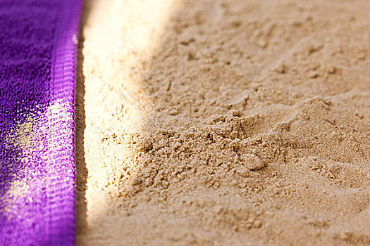 紫色,沙滩巾,沙滩,特写