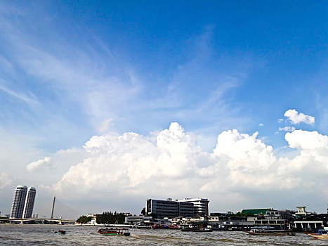 天空,湄南河,曼谷,泰国