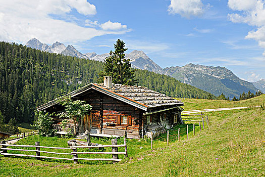 山区木屋,远足,旅游,威斯巴赫,靠近,萨尔茨堡,奥地利,欧洲