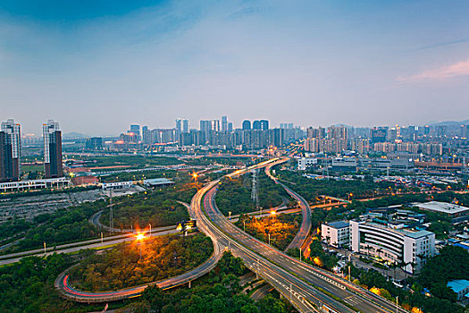 中国广东深圳南山都市夜景