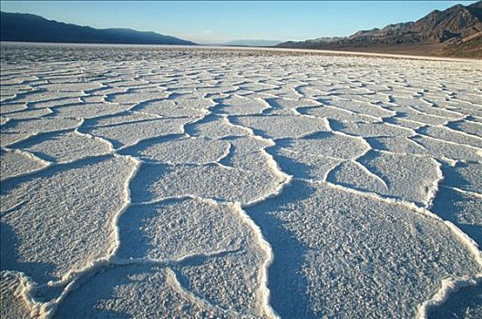 咸味外皮,盐湖,坏,水,死亡谷国家公园,加利福尼亚,美国