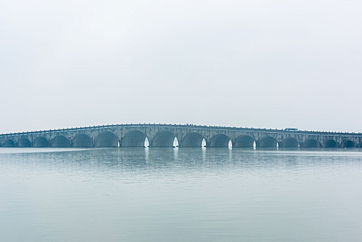 杭州湘湖雪景政和桥