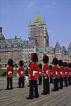 仪式,守卫,平台,魁北克城,魁北克,加拿大