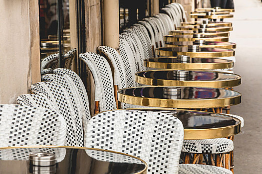 巴黎,平台,桌子,椅子,烟灰缸
