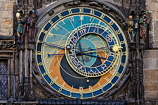 天文钟,老市政厅,老城广场,布拉格,捷克共和国