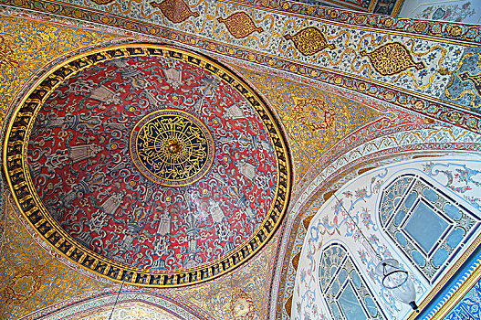 特写,球形,天花板,吊灯,宫殿,伊斯坦布尔,土耳其