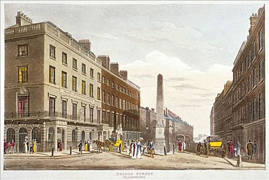 新桥,街道,伦敦,1812年