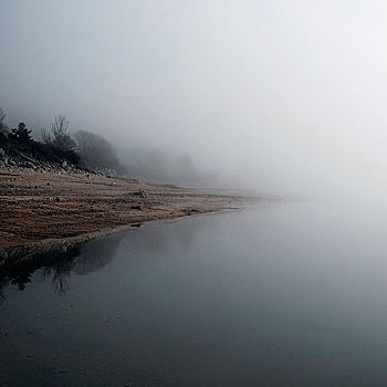 雾气,湖