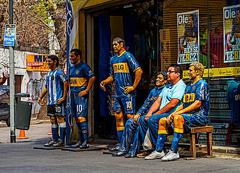 著名,球员,塑像,布宜诺斯艾利斯,阿根廷,南美