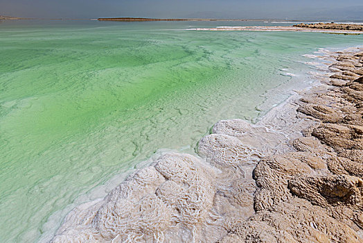 盐,遮盖,海滩,死海,以色列