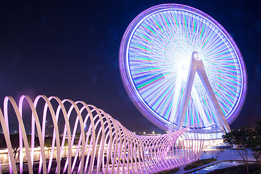 湾区之光摩天轮夜景