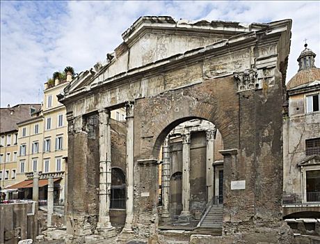 柱廊,正面,罗马,意大利,欧洲