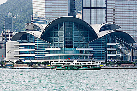 香港,中心,星,渡轮,前景