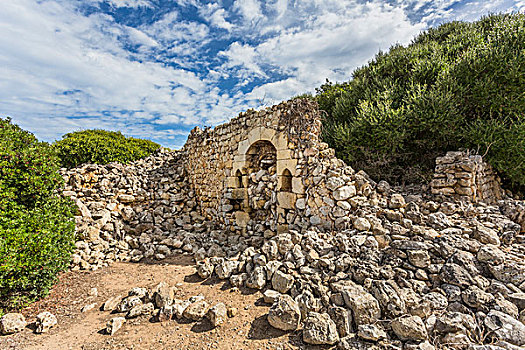 中世纪,乡村,巨石,2000年,遗迹,米诺卡岛,巴利阿里群岛,西班牙,欧洲