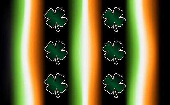 爱尔兰,旗帜,三叶草,背景