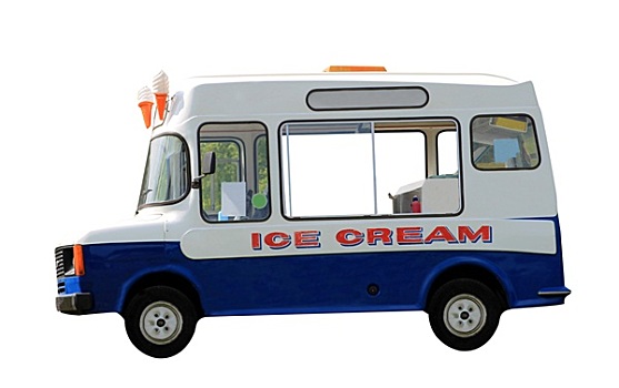 冰淇淋,货车,隔绝