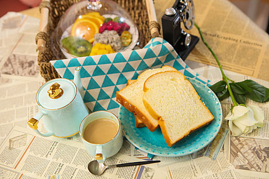小清新美味早餐北海道吐司面包
