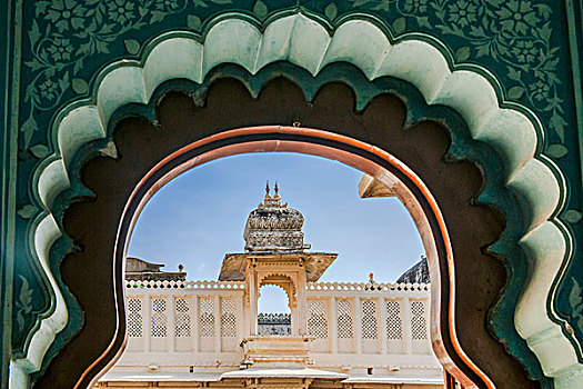 城市宫殿,乌代浦尔,拉贾斯坦邦,印度,亚洲