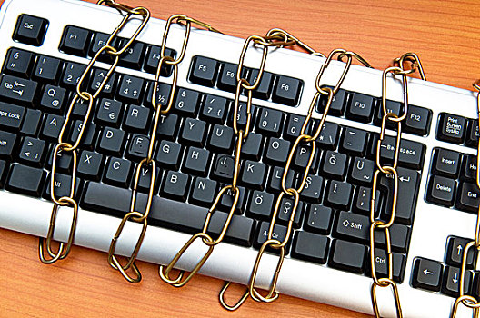 电脑安全,概念,键盘,链子