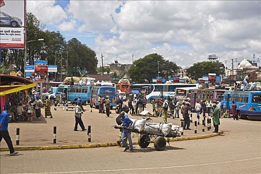 肯尼亚,内罗毕,公交车站