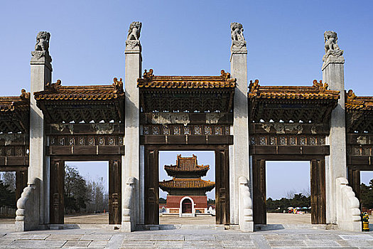 入口,陵墓,西部,清朝,河北,中国