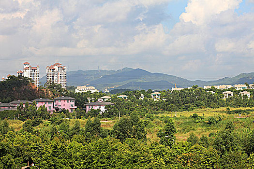 江门,市区,城市,建筑群,日景