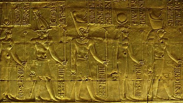 庙宇,象形文字,高安宝神庙,埃及,伊迪芙,非洲