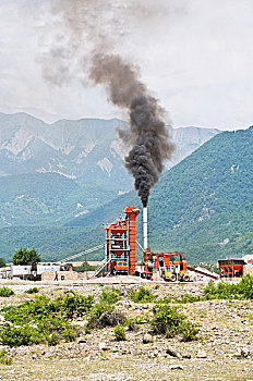 污染,概念,小,工厂,环境
