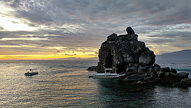 日落,岛屿,菲律宾