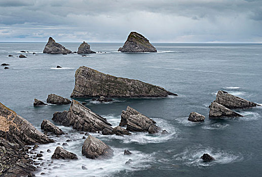 岩石,海岸线,海洋,堆积
