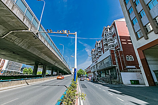 安徽省合肥市长江路高楼建筑景观