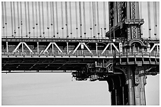 风景,曼哈顿大桥,布鲁克林大桥,纽约