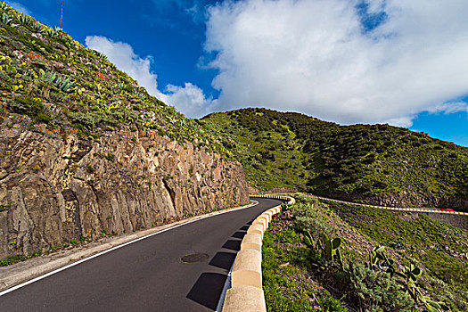 隘口,道路,山,特内里费岛,加纳利群岛,西班牙