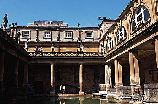 热池,建筑,罗马人,沐浴,英格兰