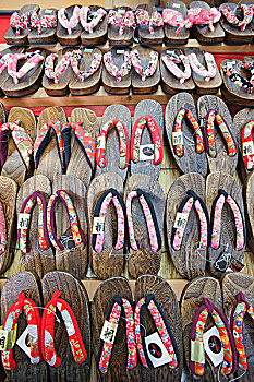 日本,宫岛,纪念品,凉鞋,木屐