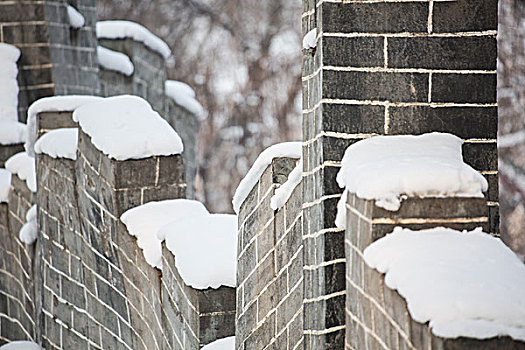 城墙上的积雪