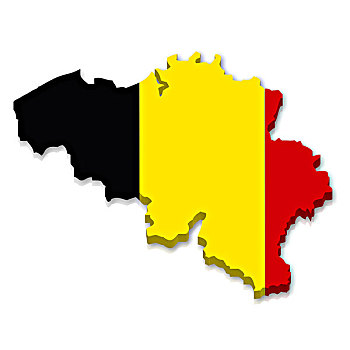 轮廓,旗帜,比利时
