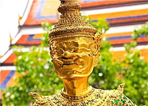 金色,雕塑,寺院,大皇宫,曼谷,泰国