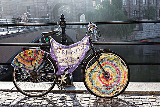自行车,编织品,装饰