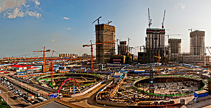 建设中的天津滨海新区