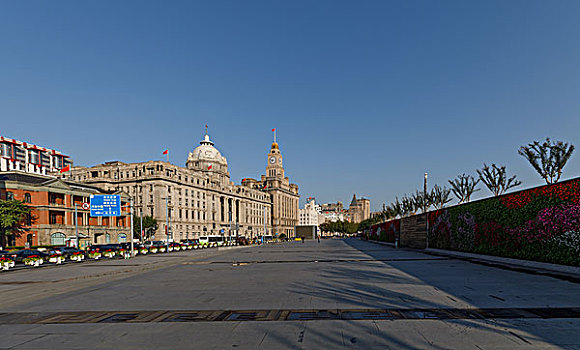 上海外滩万国建筑群道路